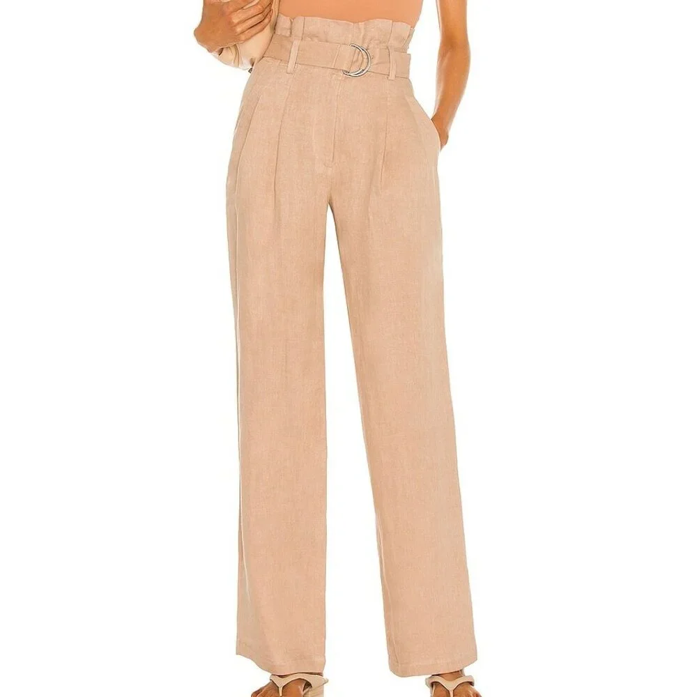 Anine Bing Thalia Trouser in Oatmeal Size 6